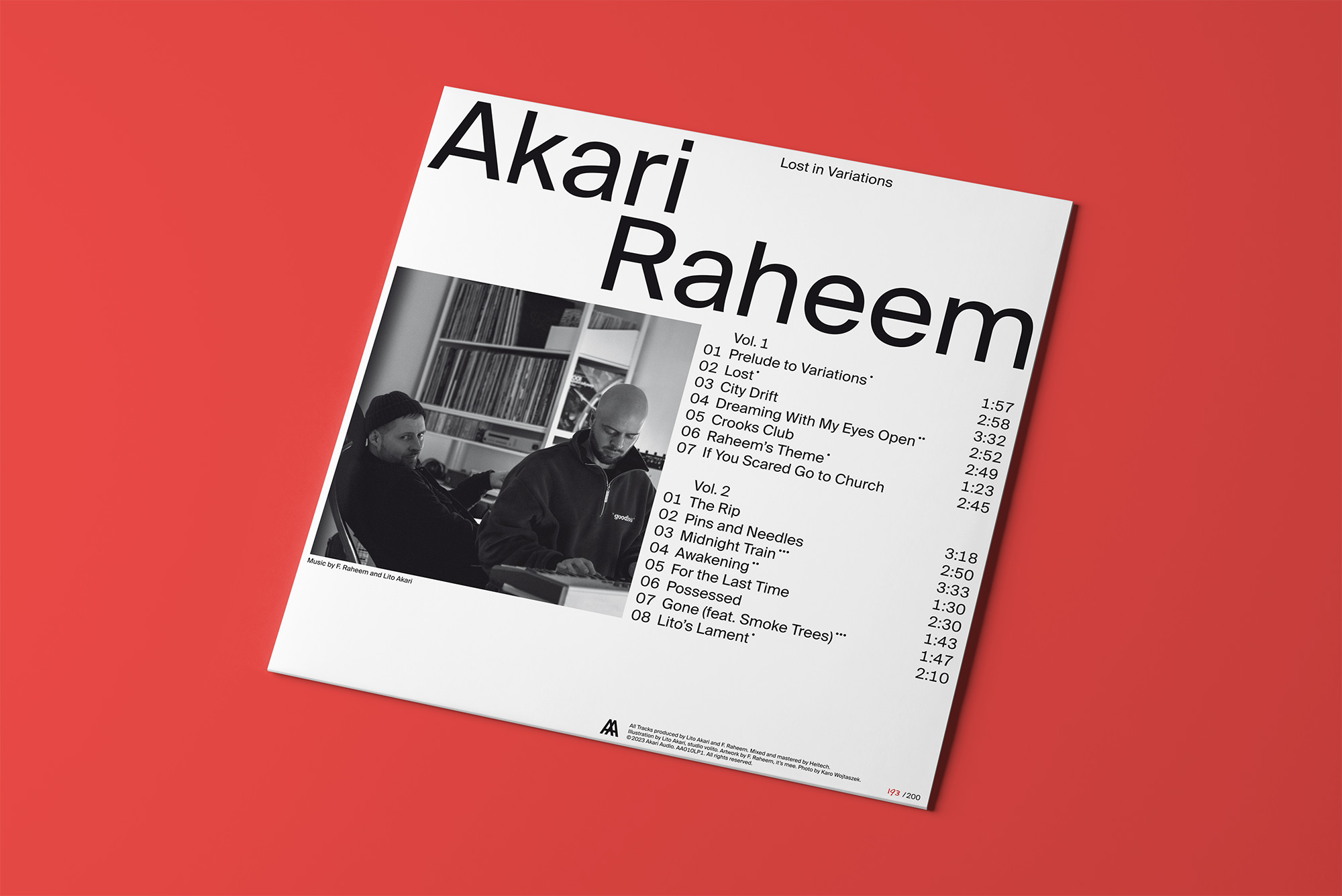 Akari Raheem - Lost in Variations vinyl back